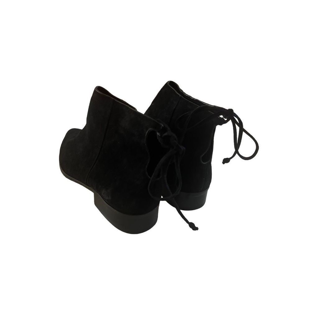 Splendid Womens Black Niva Lace Pointed Toe Low Heels Ankle Boot Shoes Size 6.5 - Picture 4 of 5